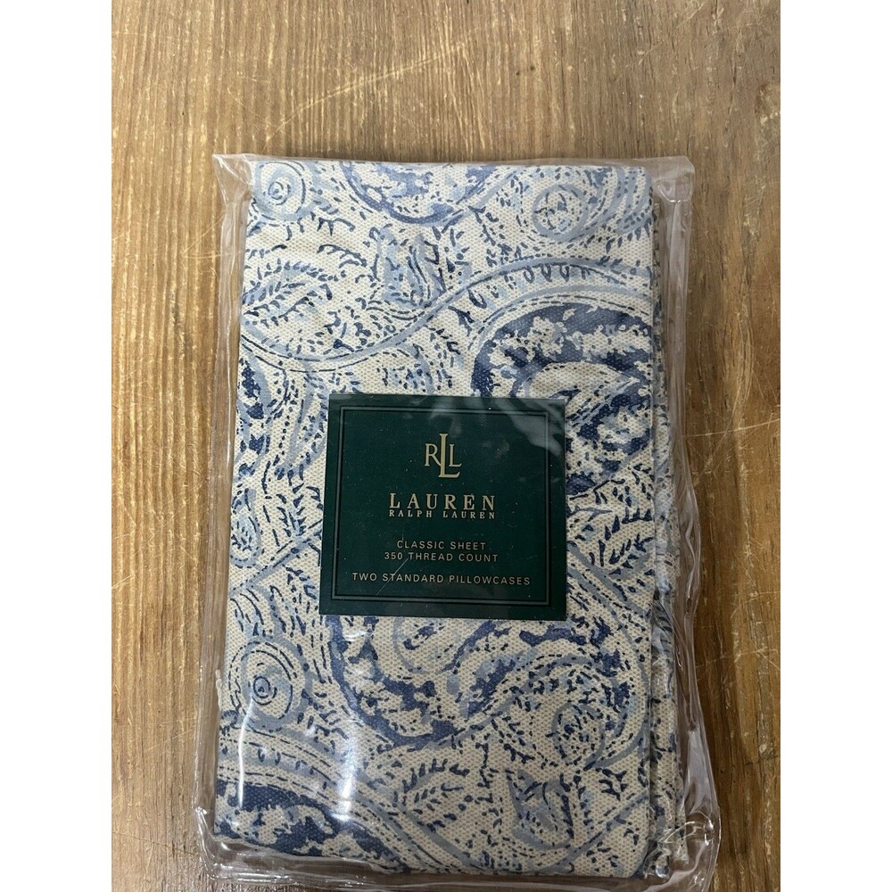 NIP RALPH LAUREN THE LANDING PAISLEY PAIR OF STANDARD PILLOWCASES